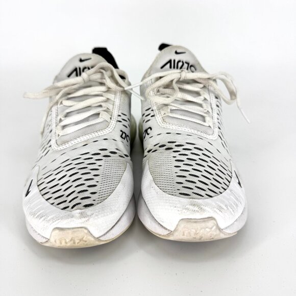 Nike Air Max 270 Sneakers White with Black Size 8 - Picture 2 of 9